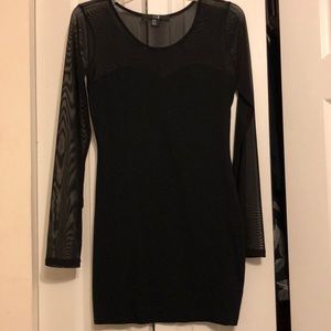 Forever 21 Mesh Sleeve Mini Dress sz M